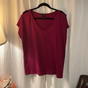 Gently used, Worthington top, burgundy, XL